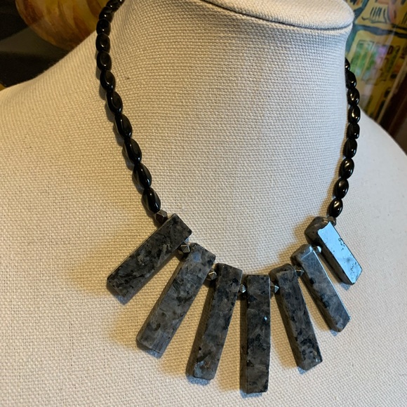 Labradorite - glass beads necklace - elegant and unique - new jewelry - Picture 12 of 13